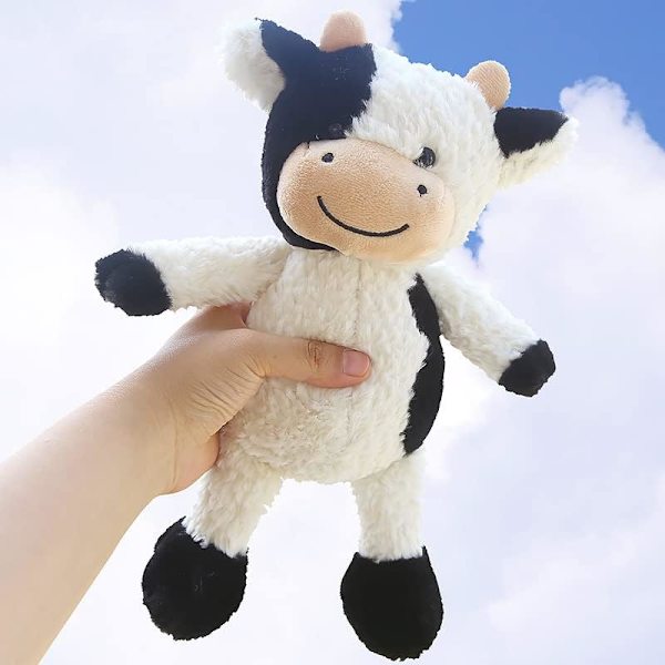 9 tum Ko Plush Leksaker, Söta Ko Plyschdjur, Lämpliga för  och Födelsedagspresenter till Pojkar och Flickor (Sittande Position)