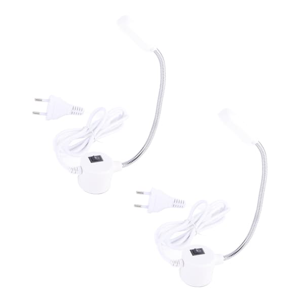 2 stk LED symaskinlys Fleksibelt arbeidslys med magnetisk base