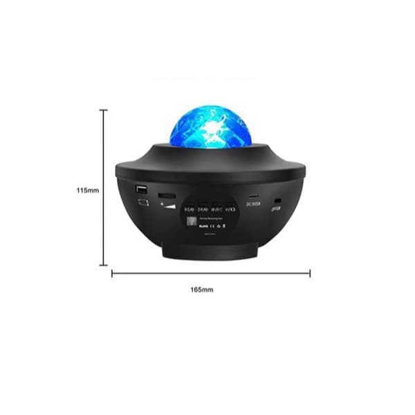 LED Galaxy Lampe - Stjernehimmel Lampe/Natlampe, Stjernehimmel Projektor, Sort