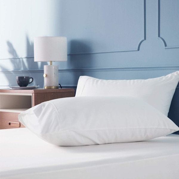 Kuddfodral 2-pack Vit - Borstad Polyester Mikrofiber Kuddfodral med Kuvertförslutning, 50 x 75 cm White 2pcs Pillowcases(50x75cm)