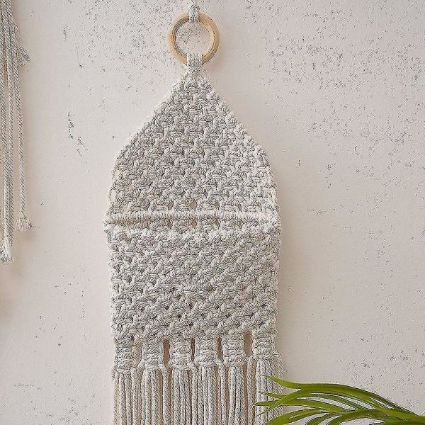 Macrame Väggfäste Bomullsvävning Hängande Fick Boho Heminredning