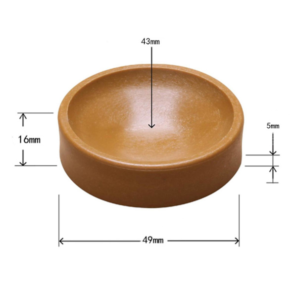 2x4 stk Møbelgrep Kopper Runde Gulvbeskyttere 43mm For Sofa Seng Pianoer Brun