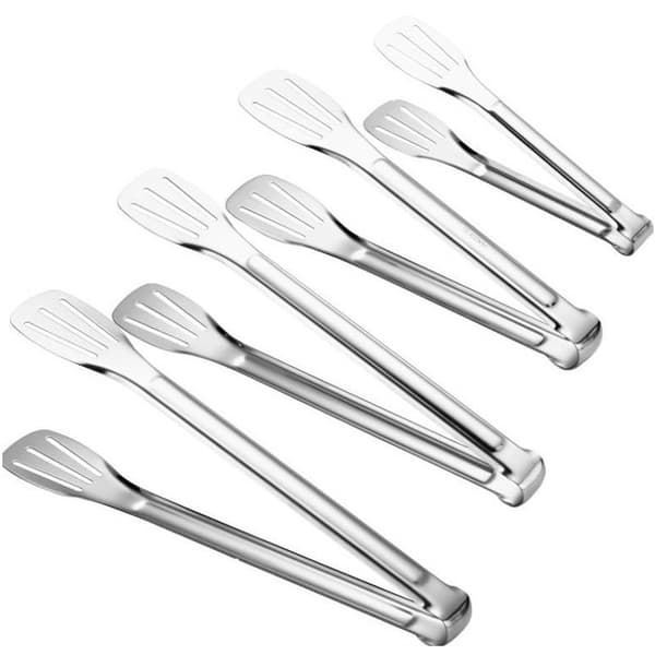 Serveringstång Kökstång, Buffétång, Köksredskap i rostfritt stål, Små tänger 4-pack - 4 storlekar