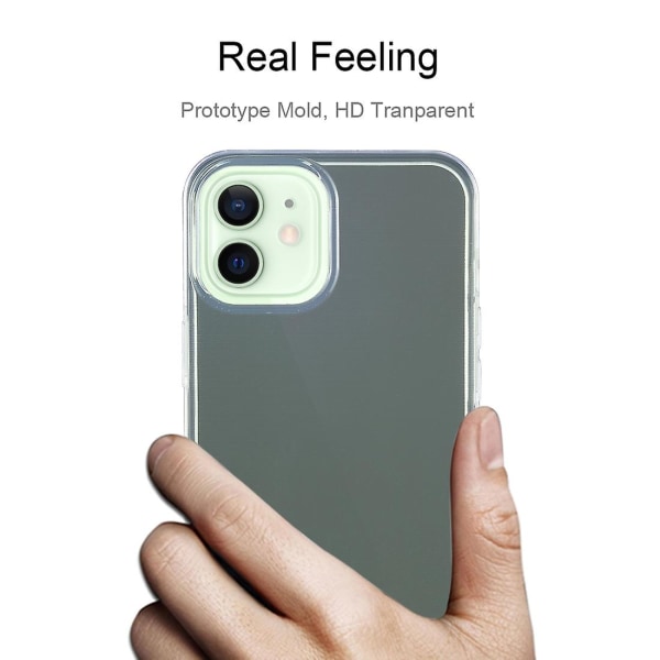 För Iphone 12 / 12 Pro Transparent Tpu-fodral TPU-material är giftfritt och smaklöst, har utmärkt slitstyrka