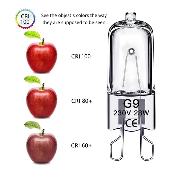 G9 Halogenpærer 28W, 230V, 10-pakning 28W