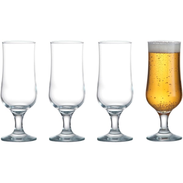 Tulip Pack of 4 Sleeve Stemmed Beer Glass, 35 CL