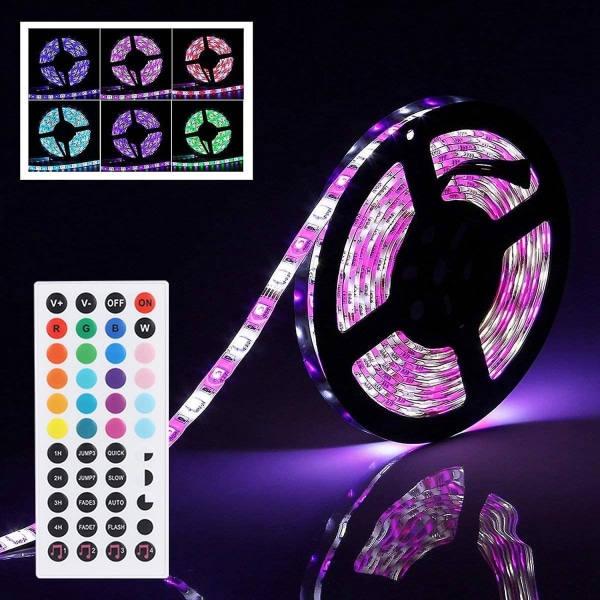 44 knappers IR-fjernkontroll og hvit IR Blutooth-kontroller for RGB LED-stripe 5050 Smd-båndlys