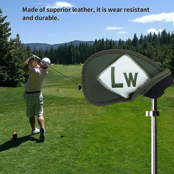 Golfmailan päälliset rautaiset cover, cover , ylelliset PU-nahkaiset 12 pakkaus, golfmailan päälliset set , joissa on helppo numero miehille, naisille