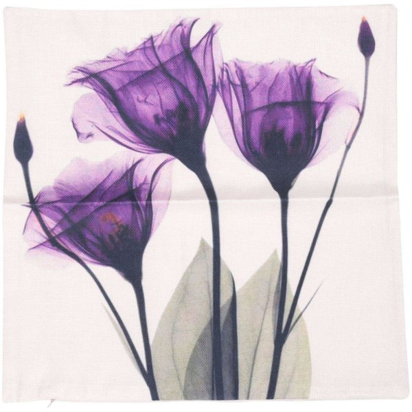 5 kpl 45x45cm Musteella Ink Ing Flower F Tyynynpäällinen Vyötärö Cush Peite Violetti