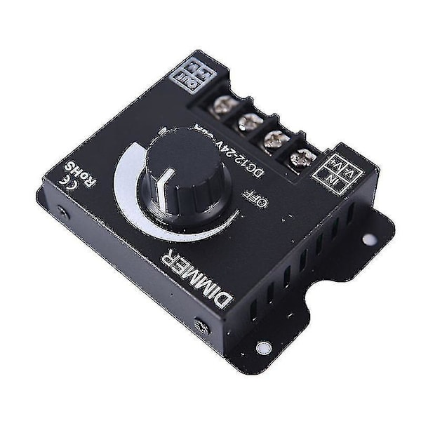 1 stk DC12v/24v 30a LED-kontakt Dimmer Controller til LED-strimler Enkeltfarvet Sort