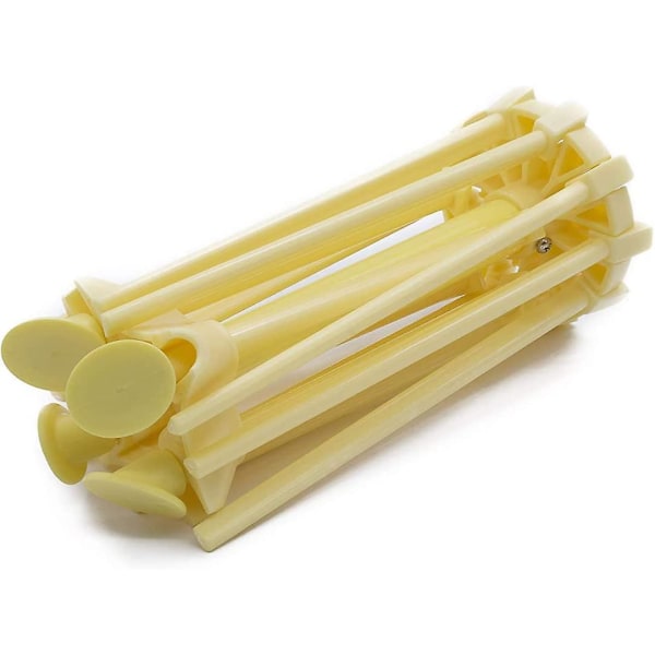 1 stk sammenleggbart pastatørkestativ - pastatørkestativ med 10 bars tørkestativ - kompakt, lett å lagre, hurtigoppsett (gul)