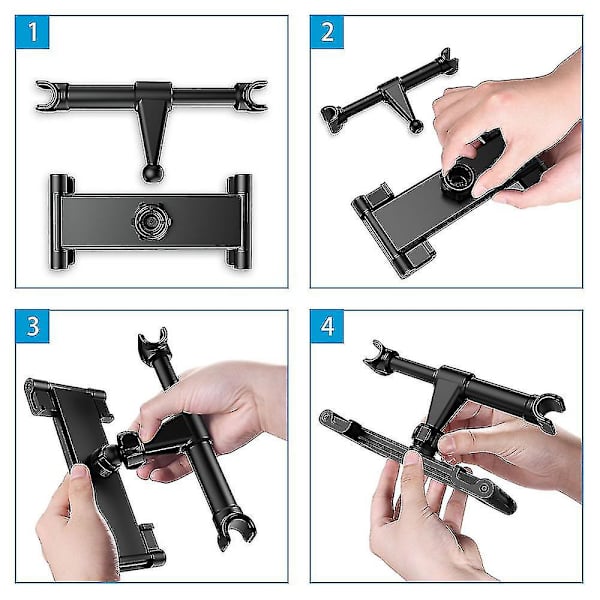 Justerbar Tilbaketrekkende Tabletholder Stativ for Bilhodet