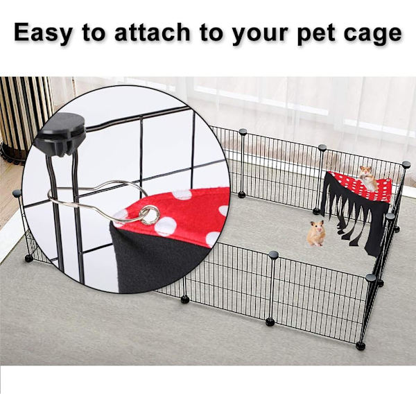 Hamster Hideout, Lille Dyre Hule Telt Fleece Skov Kæledyr Bur Tilbehør Rede Sengetøj til Marsvin Chinchilla Pindsvin Rotte Egern Ilder Dw Blue+Grey