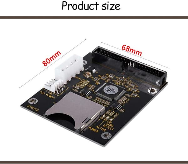 1 stk SD SDHC-kort til IDE 3,5\" 40-bens hanadapter han IDE-harddiskadapter