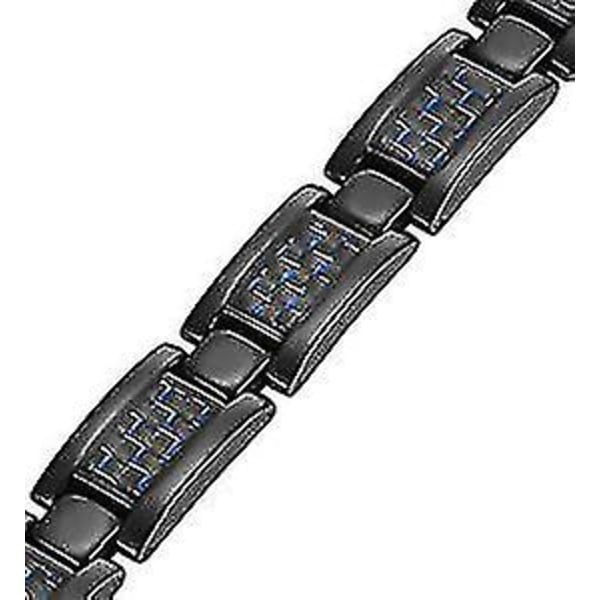 Mäns Blå Kolfiber Titan Magnetiskt Armband Justerbart$herrar Blå Kolfiber Svart Titan Magnetiskt Armband Justerbart$magnetiskt Armband För