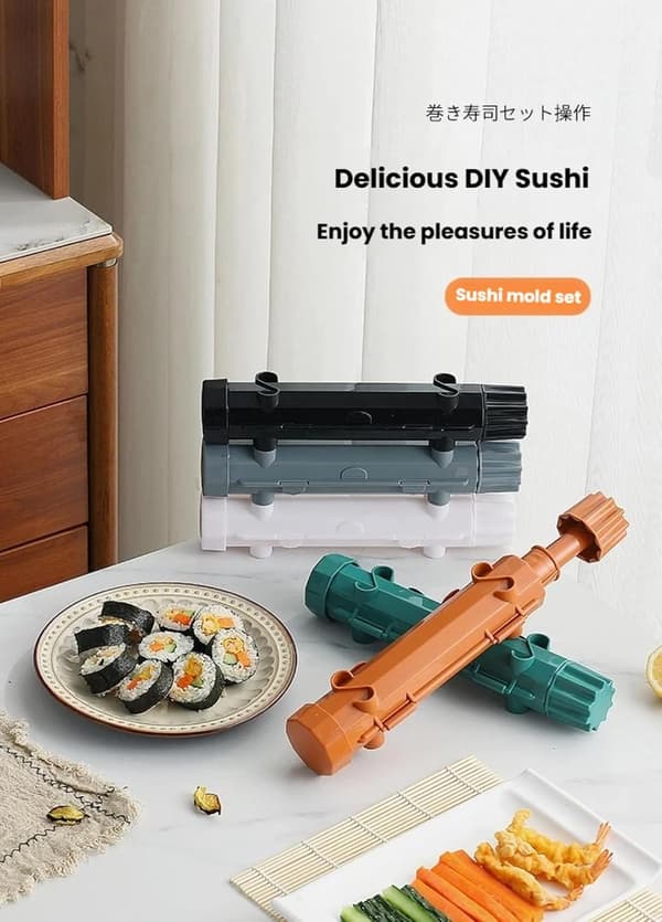 Sushi sæt, bambus sushimåtte, velegnet til begyndere og entusiaster
