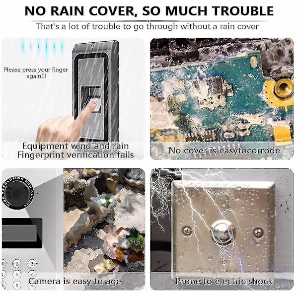 Dørklokke Cover, Vandafvisende Metal Cover Trådløs Dørklokke Til Videokamera