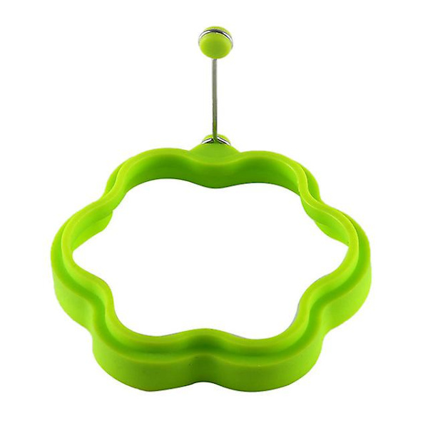 1 Stycke Silikon Stekt Äggform Set För Stekpanna, Äggringar Silikon Pannkaksmögel Äggform (Blomform Orange).