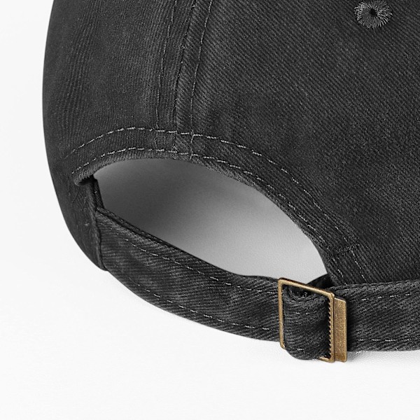 Baseball-lippis miehille - Vintage-pesty Dad Hat Peak Cap Säädettävä puuvilla Unisex Black One Size