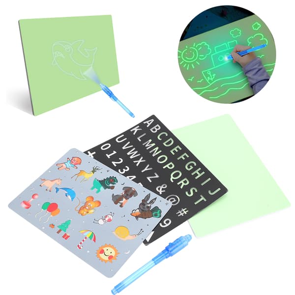 A5 Ritbräda Fluorescerande PVC för Barn Målning Skrivning Graffiti Pedagogisk Leksak