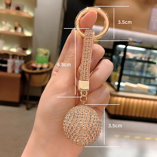 Avaimenperä Kristallikuulalla, Bling-Rhinestone-Riipus Avaimenperä-Korut Avaimenperä Käsilaukulle, Auton Avaimenpidikkeelle, ab-Väri