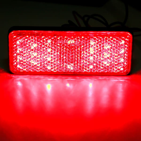 Universal Motorcykel LED Reflektor Baglygte Advarselslys Blinklys
