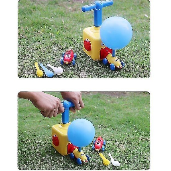 Ballon-legetøjssæt, ballondrevet affyringsbil, ballonluftdrevet køretøjssæt, ballonracerbillegetøj