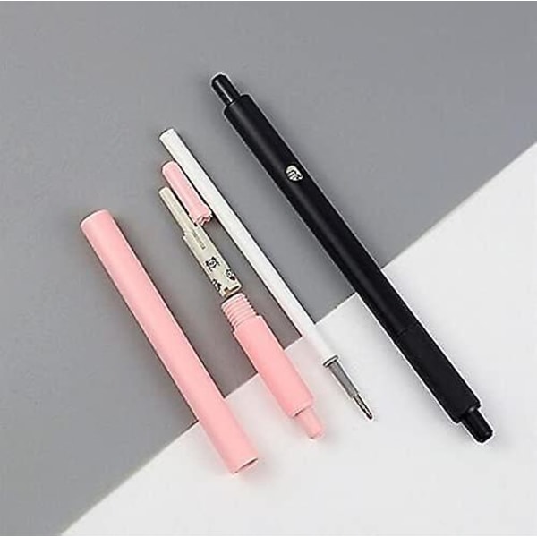 5 stk Farverige Katte Design 0,38 mm Gelpenne Sort Blæk Pen Pakke (rød)