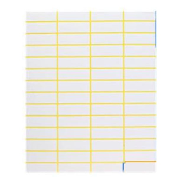 840 Klistremerker i papir, hvite, 38 x 13 mm (mappemerker)