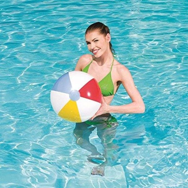 12 st 20 tum strandboll uppblåsbar regnbågsfärgad semester simbassäng festleksaker blåsa upp sommar utomhusspel Rainbow 12pcs