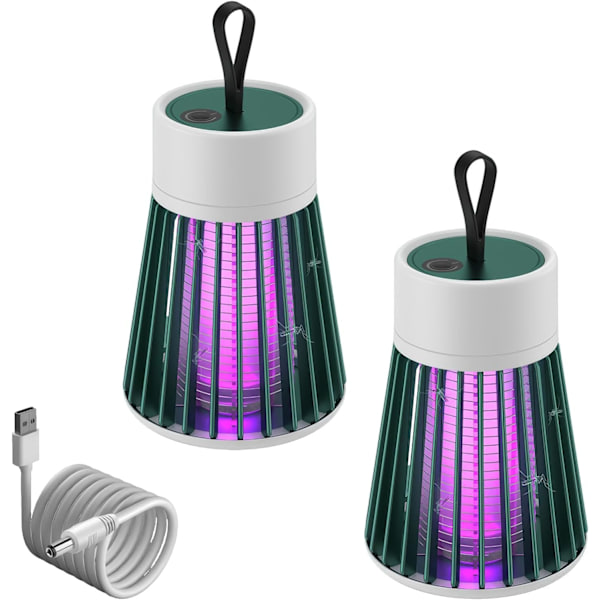 Mozz Guard Hyttysentappaja, 2024 Uuden Sukupolven Kannettava Langaton Hyönteistentappaja, USB-Lataus ja Alhainen Melutaso, Sopii Sisätiloihin, Kotipuutarhaan, Leirintään, P 1.0 Green2PCS