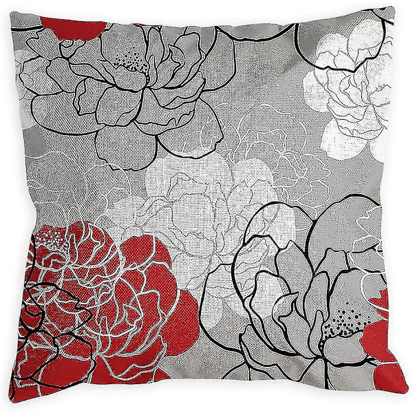 Blå Putetrekk 18x18 Sett Med 4 Grå Dekorative Putetrefk For Sofa Moderne Daisy Puter Trekk For Stue Pute Seng Utendørs Marineblå