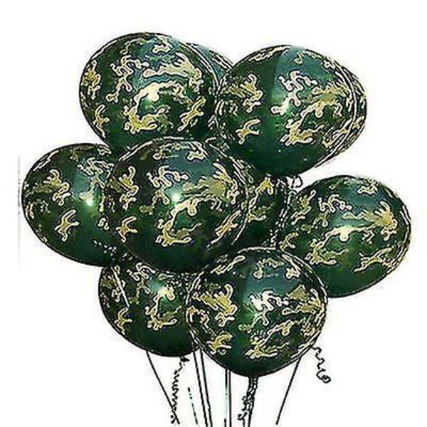 10 st Kamouflageballonger Perfekt för Utomhustema Jakt eller Fest
