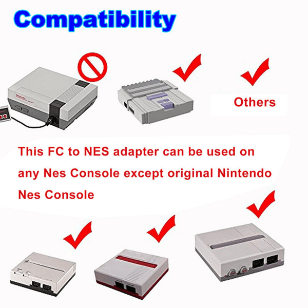 60 stifts till 72 stifts spelkortskassettadapter för Nes Console System Converter