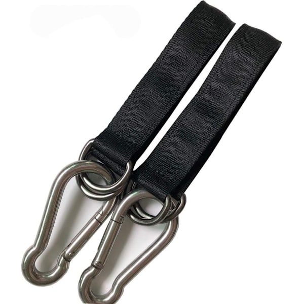 Trägungsslingor för gunga, 2 st 25 cm / 9,8 tum Gungupphängningsset Heavy Duty Upphängningsslingor Håller 200 kg med Karabinkrok Perfekt för Trädgunga Hav 25cm Straps With Carabiner