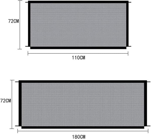 Hundsäkerhetsgrind Husdjurssäkerhetsnät Bärbar Vikbar Babysäkerhetsgrind Installera var som helst 110*72CM