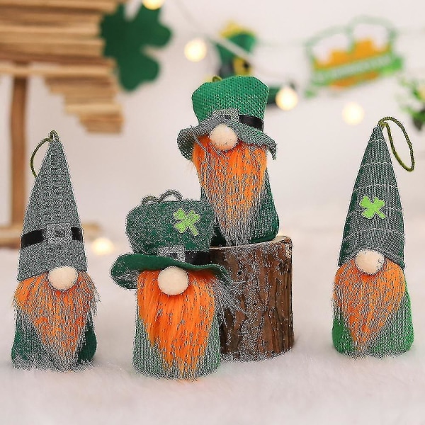 St. Patrick's Day Gnome, kompatibel med bordsträd vårfest heminredning