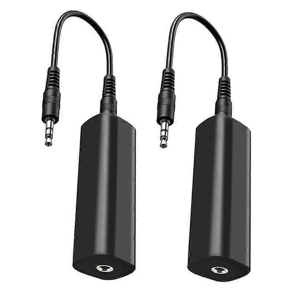 Jordloopisolator Brusfilter för Bilstereo/Hemstereo, 2 st Jordloopisolator med 3,5 mm Ljudkablar
