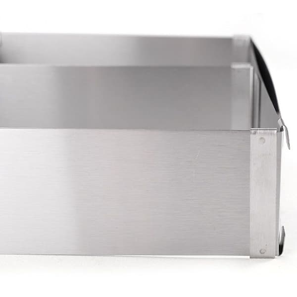 4smile Justerbar Bageform Rektangulær - 8 cm Høj Rustfri Stål Bageplade KLB