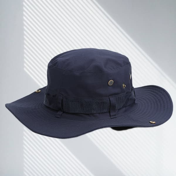 Stor solhat til fiskeri og bjergbestigning, unisex Blue