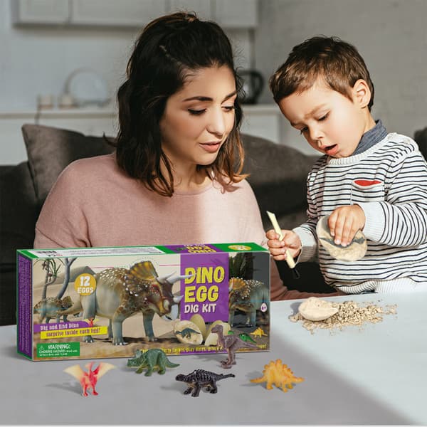 Dinosaur Egg Arkeologisk Utgravningssett - Overraskelses Blindboks DIY T-Rex Fossile Modell, Gave til Gutter AA