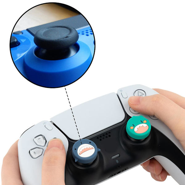 4 st/set Silikon tumgreppskåpa Controller Analog tumgrepp för