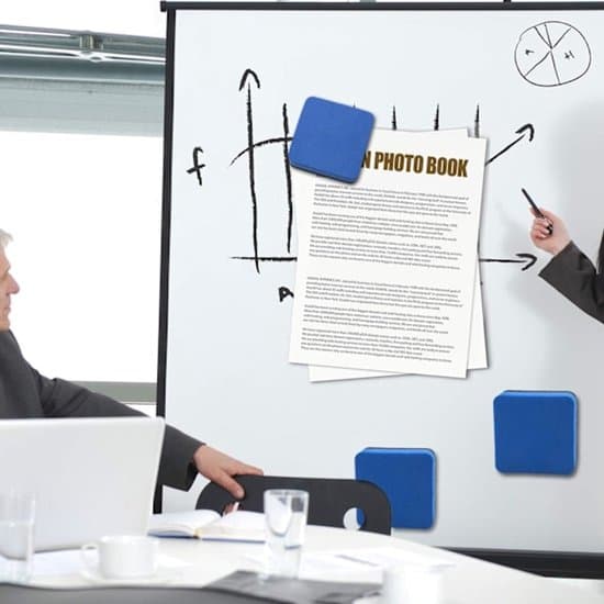 Whiteboardviskelær - Whiteboardviskelær - Magnetisk Whiteboardviskelær - Vaskbart og Gjenbrukbart - for Barn og Voksne - 40 Stykker - Blå