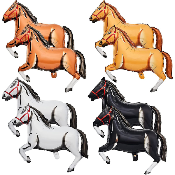8 kpl Hevosen muotoiset ilmapallot alumiinifolio hevonen Ilmapallo Hevosaiheiset juhlailmapallot hevosaiheiset ilmapallokoristeet