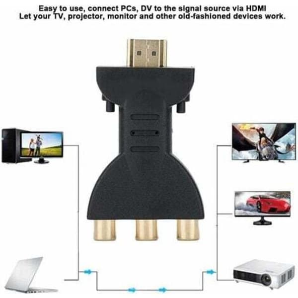 Audio HDMI til RGB Video Converter til RCA Component Converter 1080P Audio og Video Sync Adapter