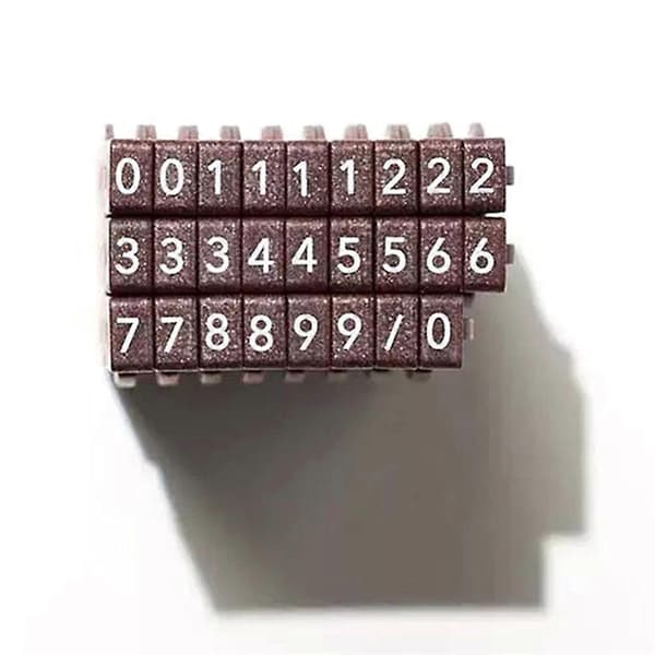 TimeBlocks Ansluten Kalenderstämpel, Konsoliderad Nummerstämpel, Evighetskalenderstämpel för Studier & Planering 1pc - Numbers