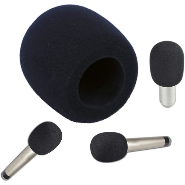 Mikrofon Forruder, headset Mikrofon Svampe Cover Beskyttelse (6 stk, sort)