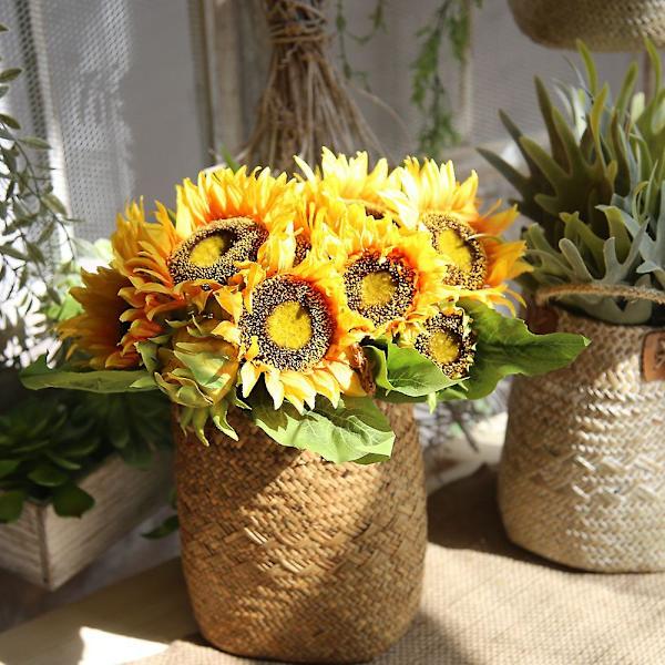 Solsikkebuketter kunstige falske blomsterplanter dekoration bryllupsbuket
