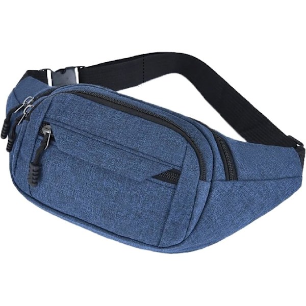 Bumbag Fanny Pack Midjeväska för Män Kvinnor Barn Vattentät för Resor Festival Vandring Promenader Löpning Utomhussporter (Blå) Blue