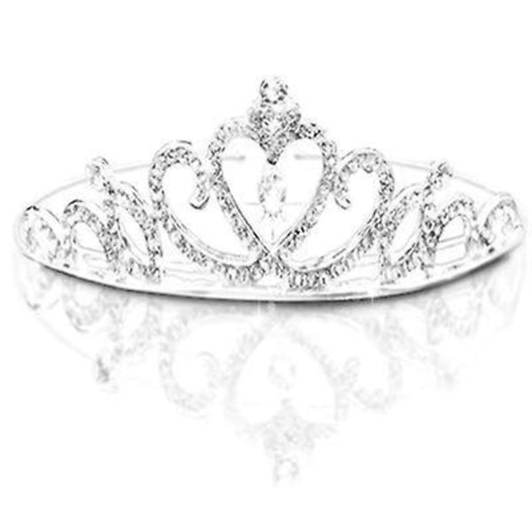 1 stk Bryllupskrone For Bruden - Rhinestone Princess Tiara For Women - Queen Crown - Håndlaget Bryllupskrone - Hårtilbehør - Tiara Crown